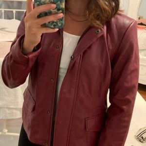 Leather motor jacket